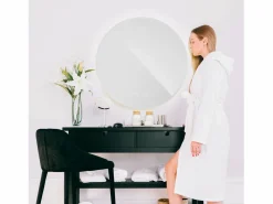 Rea Espejo LED redondo de 50cm con iluminación y función calefactora Blanco Outlet