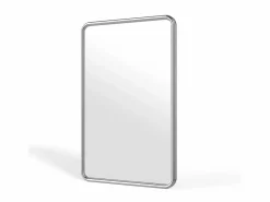 OZAIA Espejo mural rectangular metálico, An. 50 x Alt. 80 cm, Cromado, REFLEYA Plateado