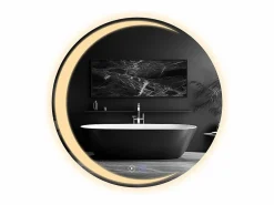 NETTLIFE Accesorios De Cuarto De Baño|Espejo De Cuarto De Baño|Espejo con Iluminación Espejo de Baño Redondo LED Espejo de Baño IP44 60cm Espejo de Baño Redondo con Táctil