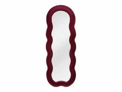 OZAIA Espejo orgánico de terciopelo, L. 60 x H. 160 cm, Burdeos, LINOA Granate Best