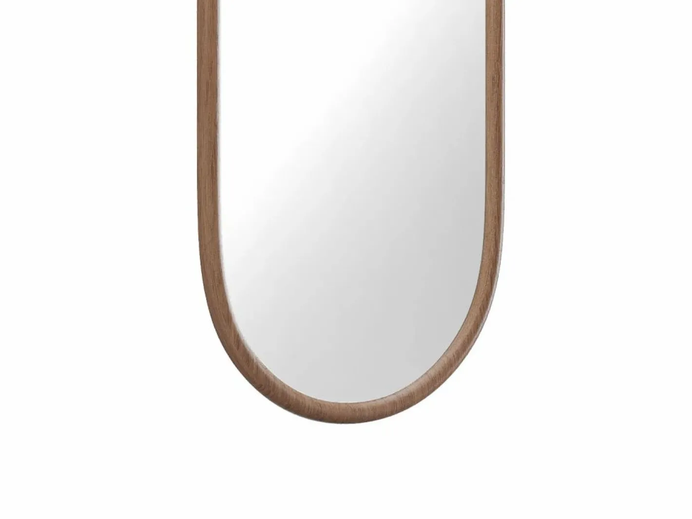 OZAIA Espejo De Pared|Espejo|Espejo ovalado de hevea, An. 50 x Alt. 100 cm, Natural, SHAXI