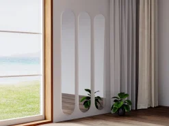 OZAIA Espejo De Pared|Espejo|Espejo ovalado de pared, Espejo alto sin marco - L. 30 x Alt. 175 cm - KANXI