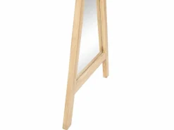 OZAIA Espejo De Pared|Espejo|Espejo para niños tipi de madera de teca - Ancho 55 x Alt. 120 cm - Natural - BATAM