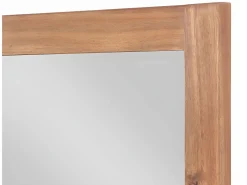 Vente-unique Espejo De Pared|Espejo|Espejo rectangular con borde de madera de acacia - 90 x 60 cm - SEPANG