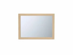 Vente-unique Espejo rectangular con contorno de roble, Ancho 50 x Alt. 70 x Prof. 2,2, TIMEA Color natural claro New