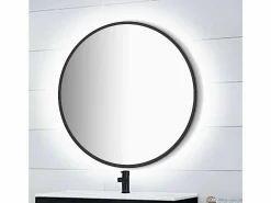 Espejo redondo con iluminación decorativa LED Zeus para baño y hogar Transparente