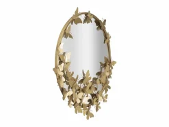 Espejo redondo de pared con mariposas decorativas 74cm Butterfly S^ Best