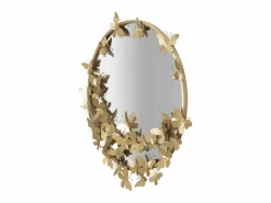 Espejo redondo de pared con mariposas decorativas 74cm Butterfly S^ Best