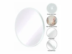 DripeX Accesorios De Cuarto De Baño|Espejo De Cuarto De Baño|Espejo redondo de pared, espejo HD moderno de 60x60cm en el entorno para decorar, baño, dormitorio,