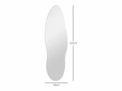 Homcom Espejo|Espejo Tempo con luz LED transparente 120x40x3 cm