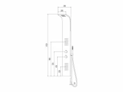 Essebagno Essegun panel de ducha termostático gris metalizado Gris antracita Discount
