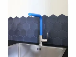 Esseloki Mezclador para fregadero de acero inoxidable con caño azul^Essebagno Online