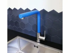 Esseloki Mezclador para fregadero de acero inoxidable con caño azul^Essebagno Online