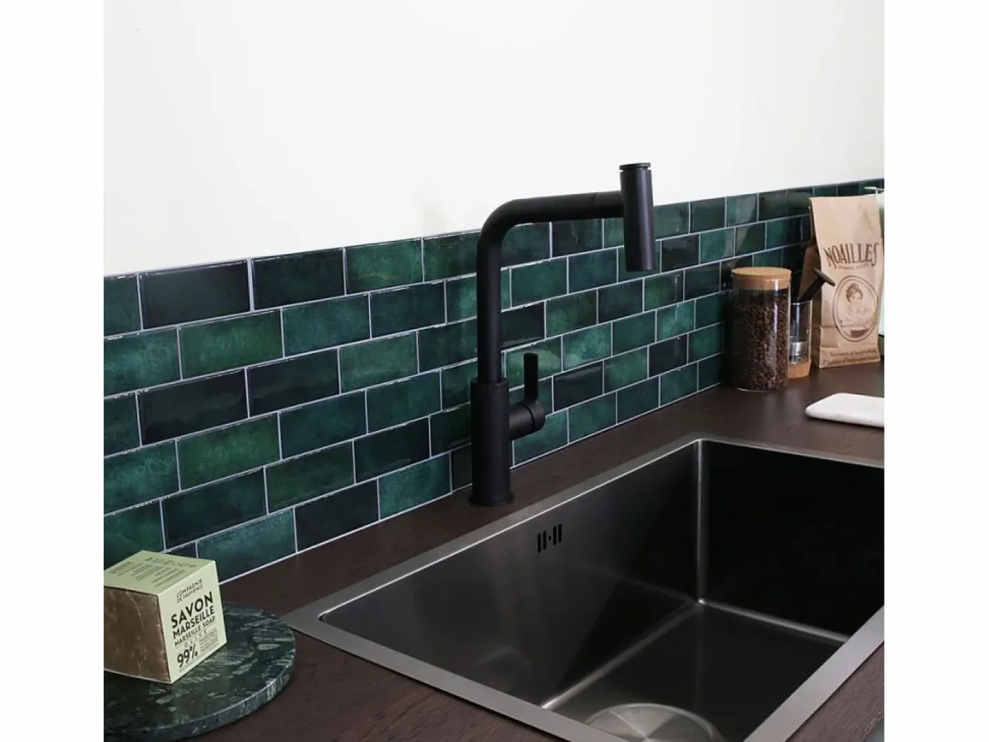 Essebagno Essemano Mezclador para fregadero con ducha extraíble Negro New