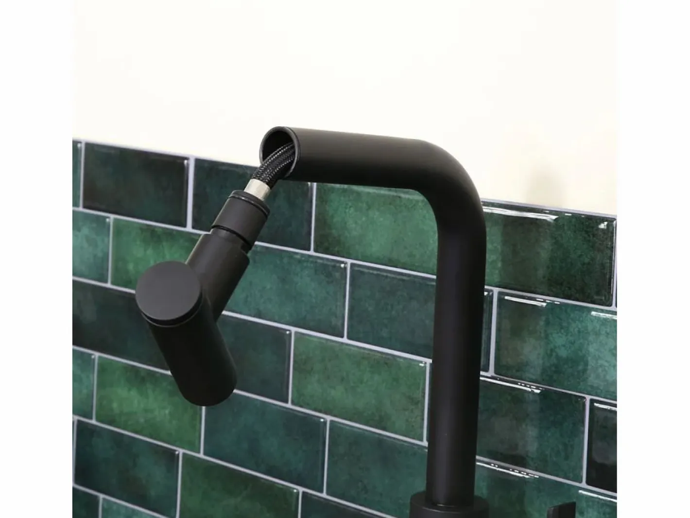 Essebagno Essemano Mezclador para fregadero con ducha extraíble Negro New
