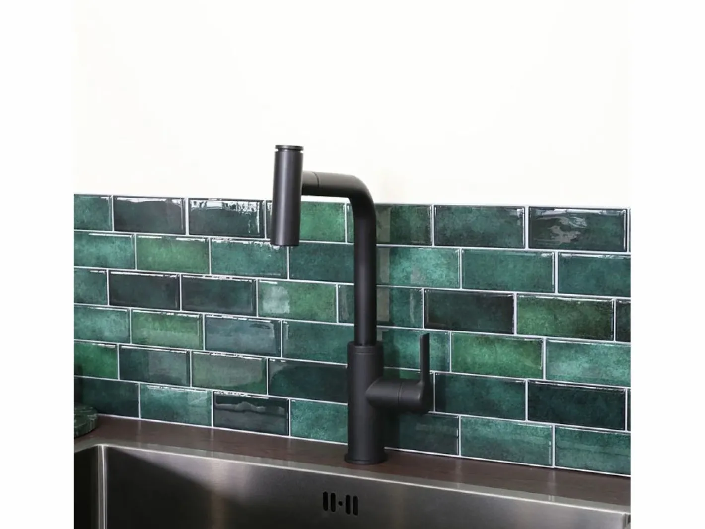 Essebagno Essemano Mezclador para fregadero con ducha extraíble Negro New