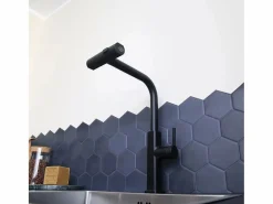 Essebagno Grifo De Cocina|Esserain Mezclador de fregadero con teleducha extraíble en mate