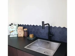 Essebagno Grifo De Cocina|Esserain Mezclador de fregadero con teleducha extraíble en mate
