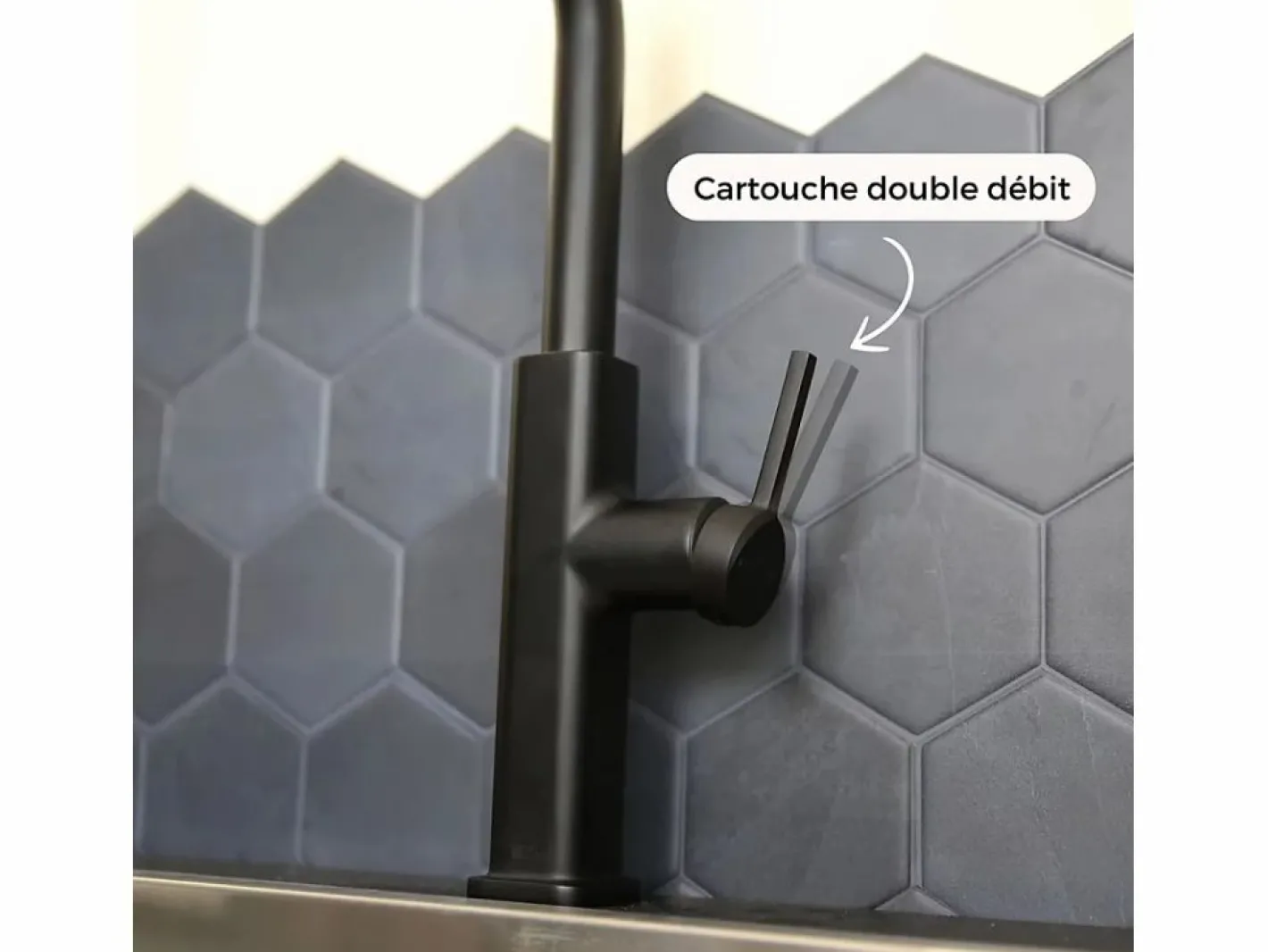 Essebagno Grifo De Cocina|Esserain Mezclador de fregadero con teleducha extraíble en mate