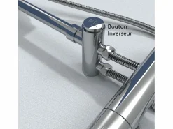 Essebagno Columna De Ducha|Essesmart columna de ducha sin mezclador cromada y negra
