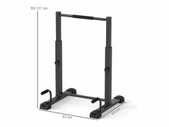 Estación de inmersión ajustable, de metal, hasta 540 kg, para entrenamiento en casa, color (65 x 63 x 93-117 cm)^ Online