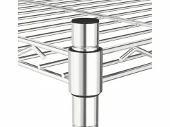 Estante almacenaje 5 niveles ruedas 75x35x155 cm cromado 250 kg ES697321^ New