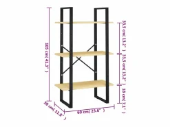 Clicnbuy Estante de almacenamiento madera maciza de pino 60x30x105 cm Marru00f3n Clearance