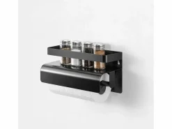 Materiales Y Utensilios De Cocina|Estante de cocina con portarrollos de metal moderno Gef -