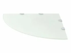 Estante de esquina con soportes cromados vidrio 45x45 cm ES515316^ Clearance