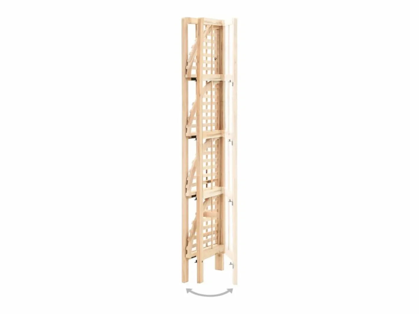 vidaxl Estantería|Estante de esquina de madera de cedro 27x27x110 cm