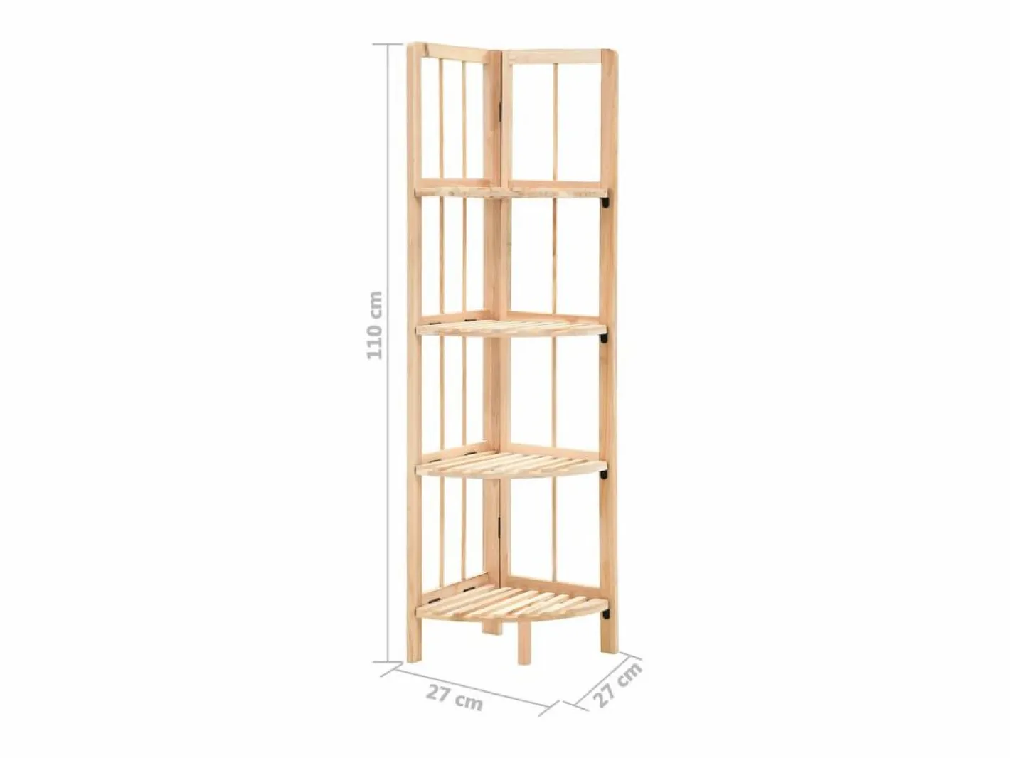 vidaxl Estantería|Estante de esquina de madera de cedro 27x27x110 cm