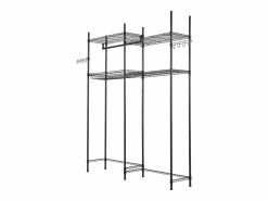 Estante de La Lavadora SucceBuy Estante de Almacenamiento para Lavadora y Secadora de 4 Niveles, Negro