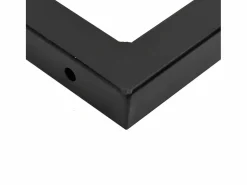 Estante de lavabo de pared de acero y madera maciza de haya^vidaxl Best