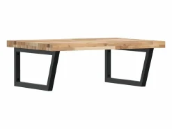 vidaxl Estante de lavabo de pared acero y madera maciza de acacia Marru00f3n Clearance