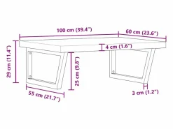 vidaxl Estante de lavabo de pared acero y madera maciza de acacia Marru00f3n Clearance
