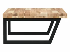 vidaxl Estante de lavabo de pared acero y madera maciza de acacia Marru00f3n Clearance