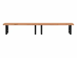 vidaxl Estantería Sobre Inodoro|Estante de lavabo de pared de acero y madera maciza de haya