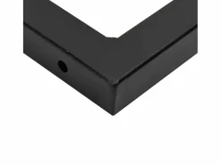Estante de lavabo de pared de acero y madera maciza de haya^vidaxl Outlet