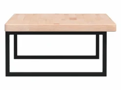 Estante de lavabo de pared de acero y madera maciza de roble^vidaxl Sale