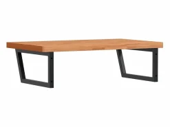 vidaxl Estantería Sobre Inodoro|Estante de lavabo de pared de acero y madera maciza de haya