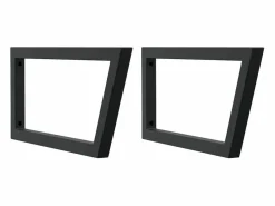 vidaxl Estante de lavabo de pared de acero y madera maciza de haya Marru00f3n Online