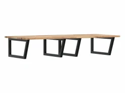 vidaxl Estantería Sobre Inodoro|Estante de lavabo de pared acero y madera maciza de acacia
