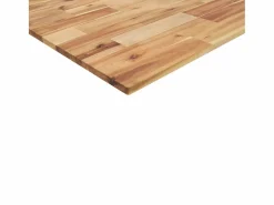 vidaxl Estante de lavabo de pared acero y madera maciza de acacia Marru00f3n New