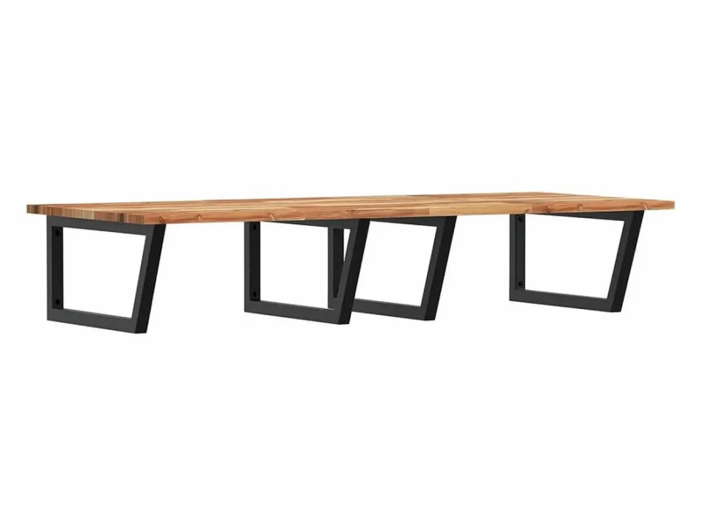 vidaxl Estante de lavabo de pared acero y madera maciza de acacia Marru00f3n Online