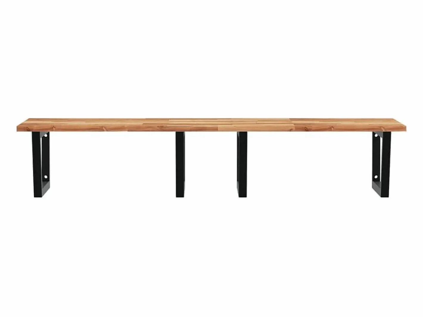 vidaxl Estante de lavabo de pared acero y madera maciza de acacia Marru00f3n Online