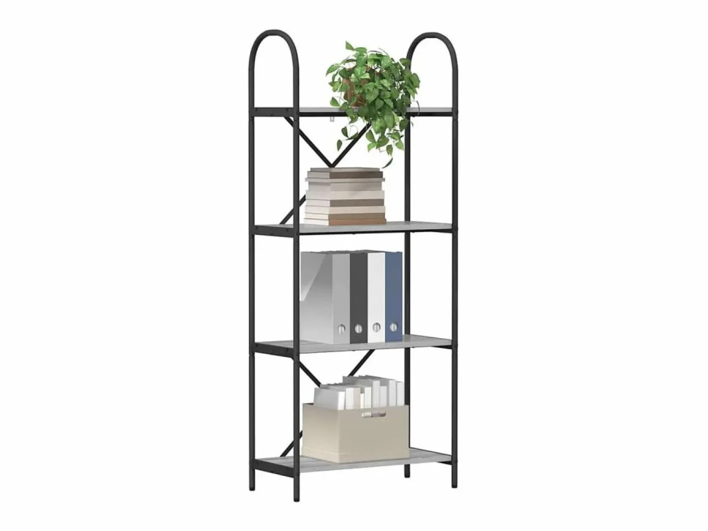 Clicnbuy Estante de libros sonoma 60 x 30 x 146 cm Gris Outlet