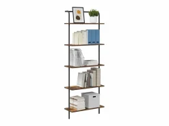 Clicnbuy Estante de libros Roble ahumado 60 x 24 x 168 cm Marru00f3n Outlet