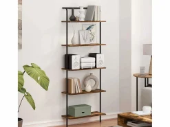Clicnbuy Estante de libros Roble ahumado 60 x 24 x 168 cm Marru00f3n Outlet