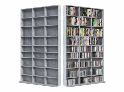 Vicco Estantería|Estante para CDs hormigón 102x16x178 jukebox
