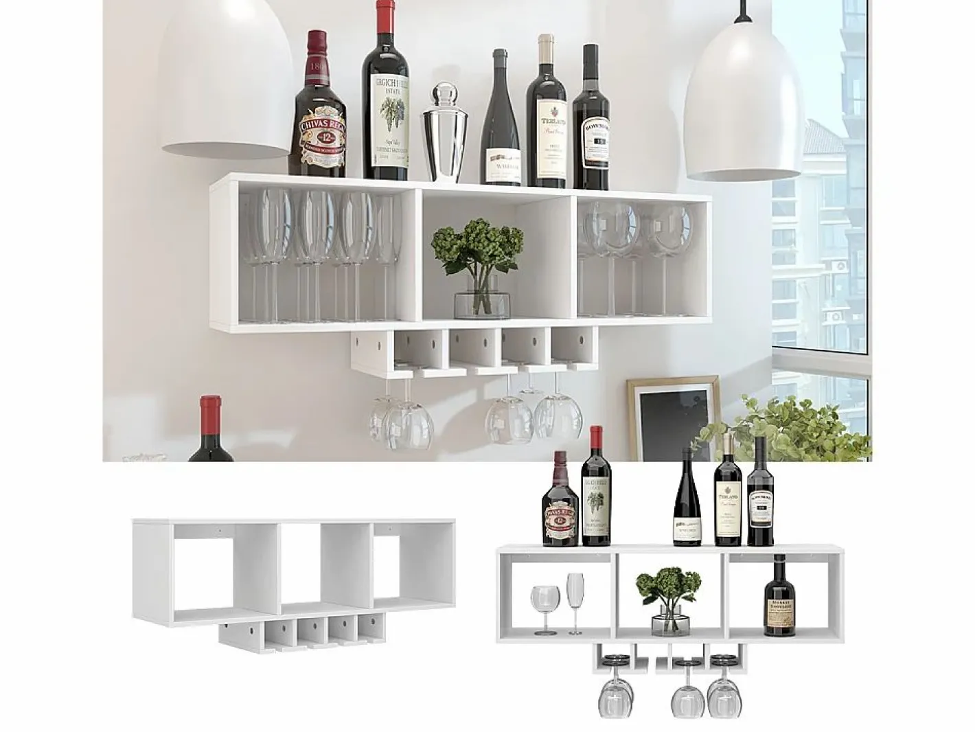 Estante para copas de vino 90x32.5x22 vin^Vicco Outlet